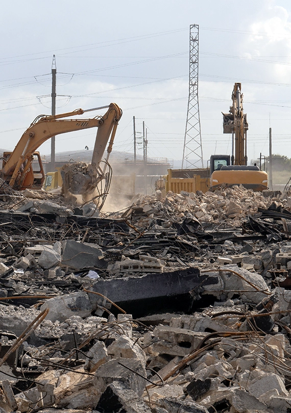 Commercial demolition in New Orleans by Caveman Demolition contractors.